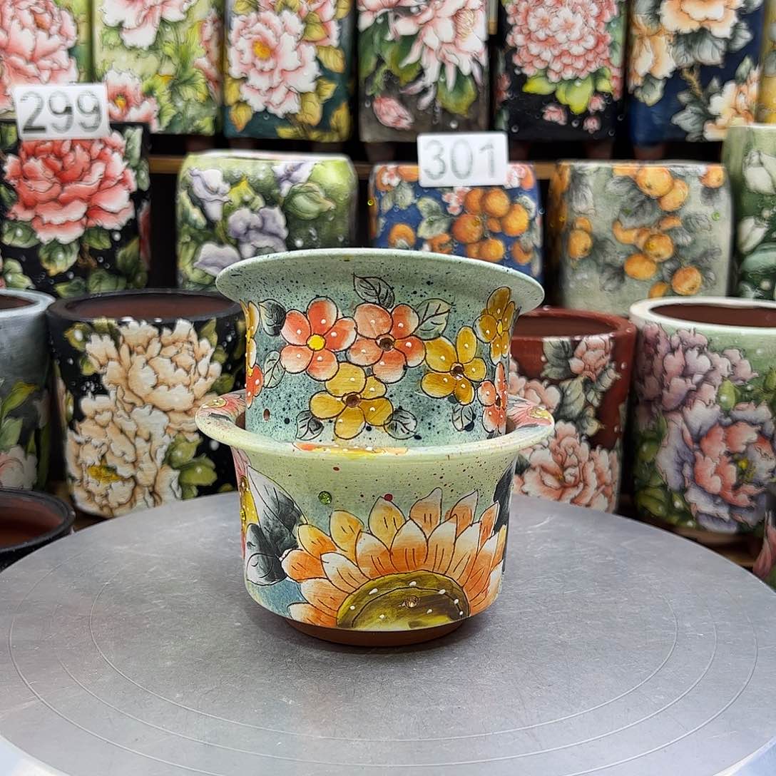 景德镇陶瓷花盆口9高7