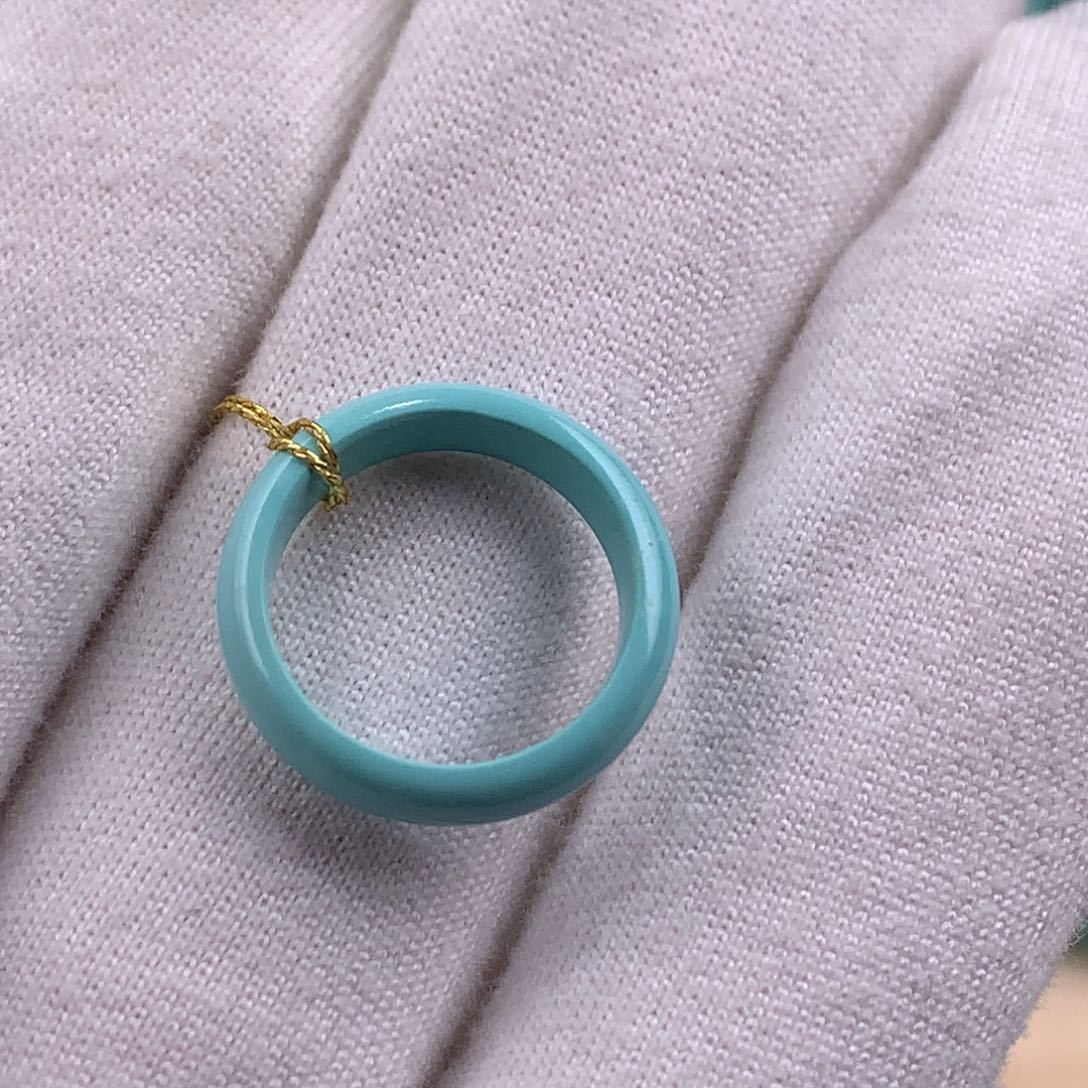 绿松石未镶嵌跑环卡12.8