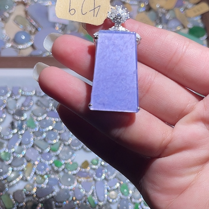 翡翠银S925镶嵌颈饰翡翠