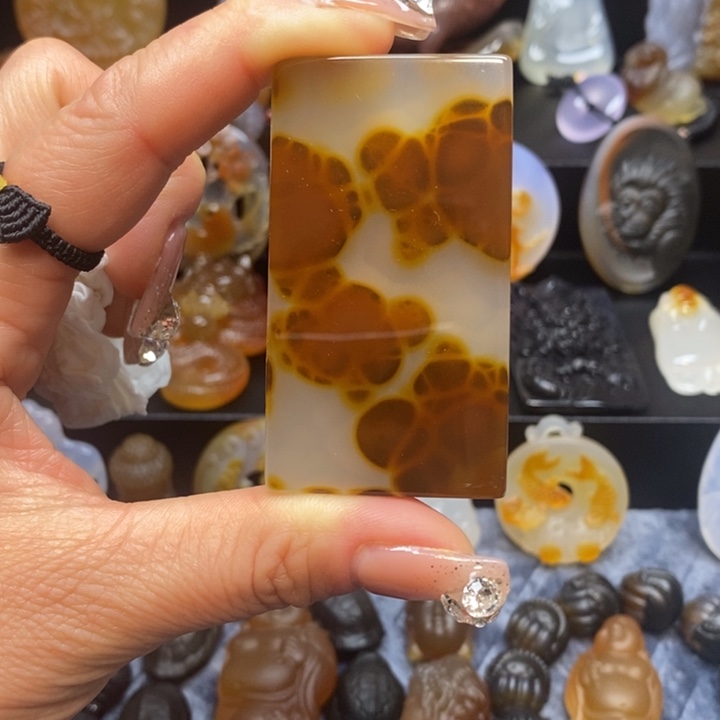 玛瑙/玉髓未镶嵌吊坠(不含链)