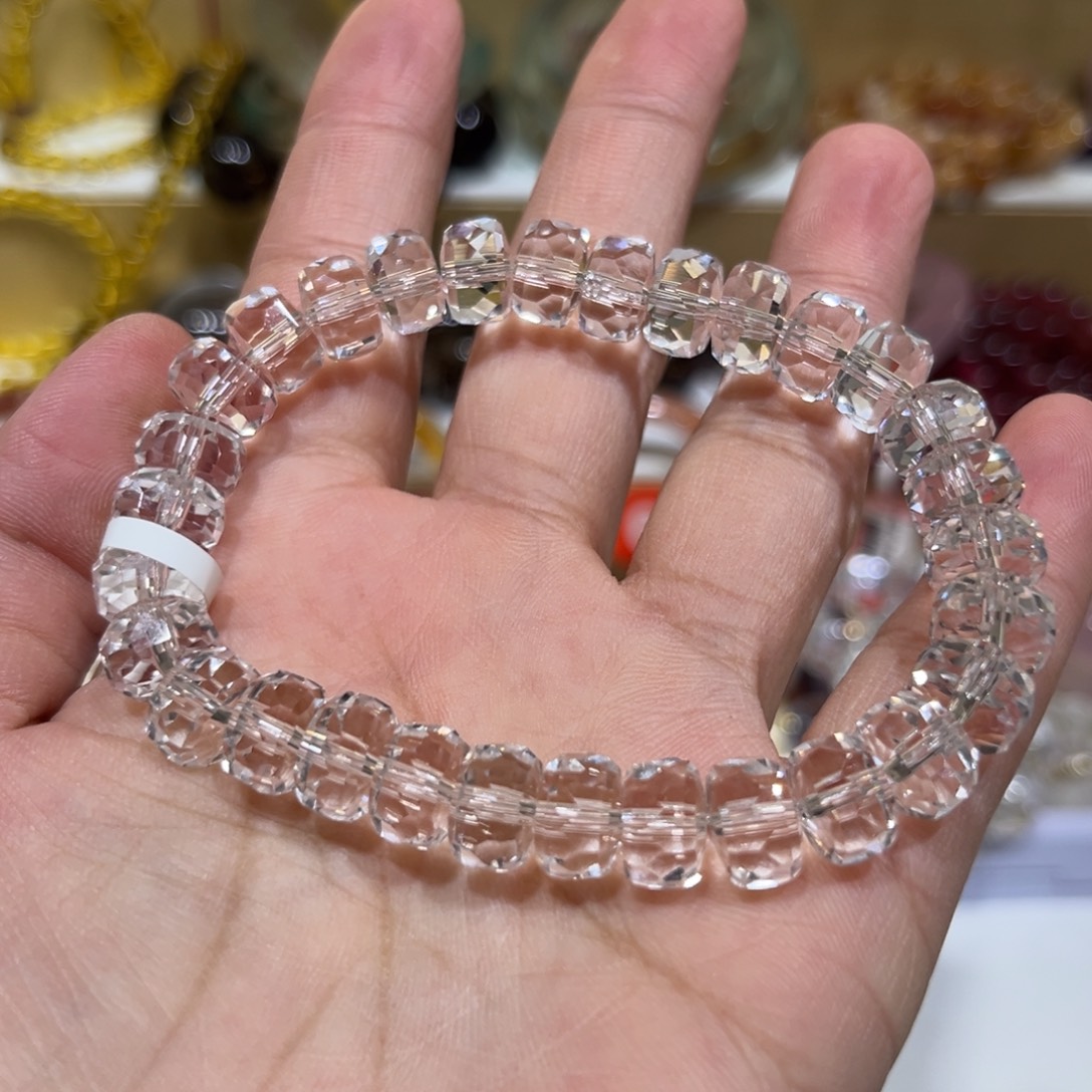 非金属白车轮切面手串卡10