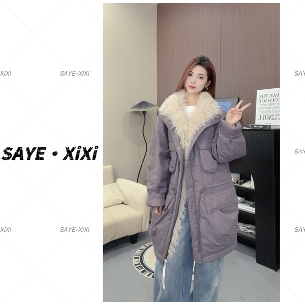 【撒野西西】温暖咏存 御寒系列环保滩毛工装女款外套