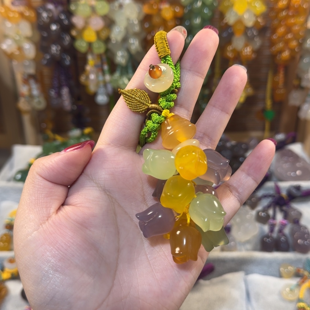 斌***哥未镶嵌钥匙挂件玛瑙/玉髓
