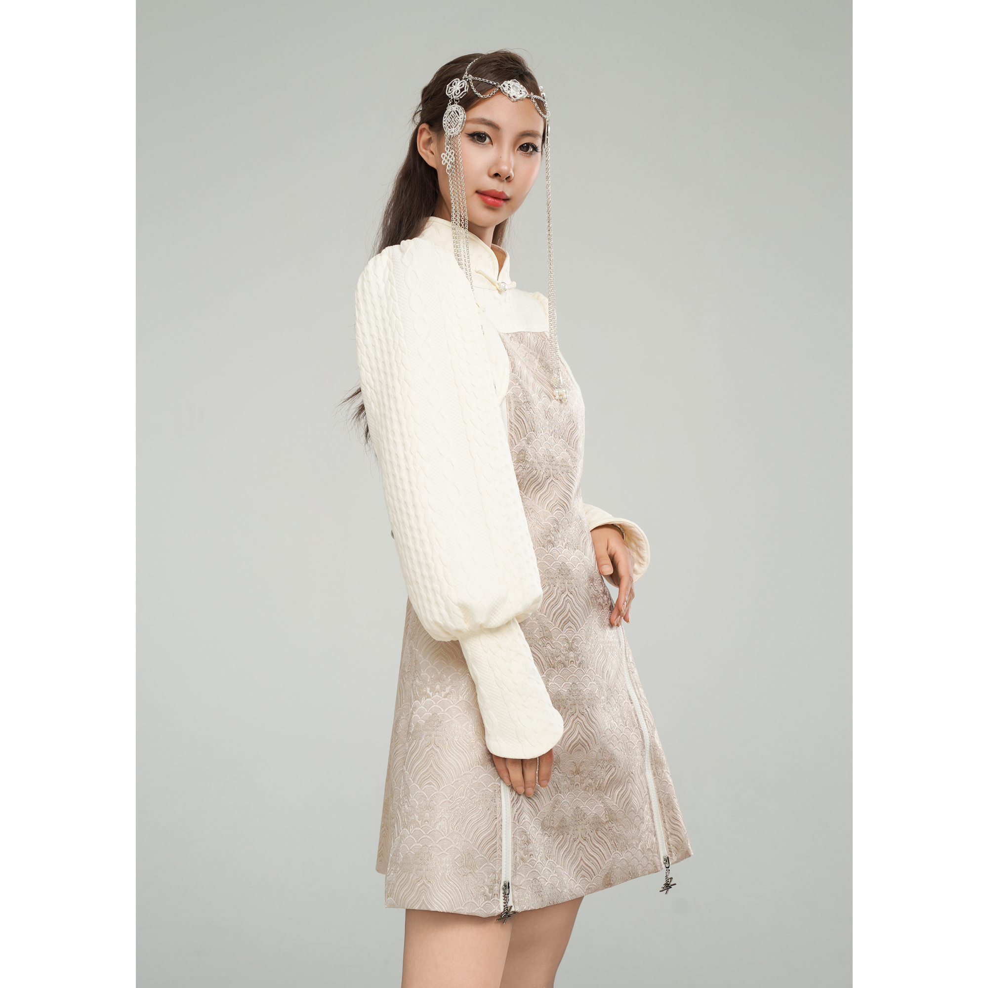 【布丝瑰】新款连衣裙 B2398 改良蒙古袍蒙古服饰显瘦气质长裙复古