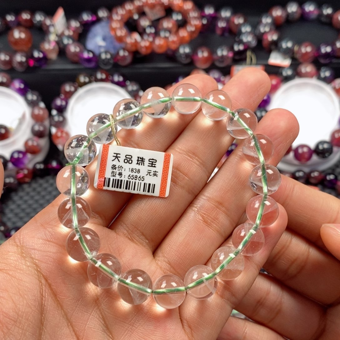 水晶手链未镶嵌彩*糖翠幽灵65865