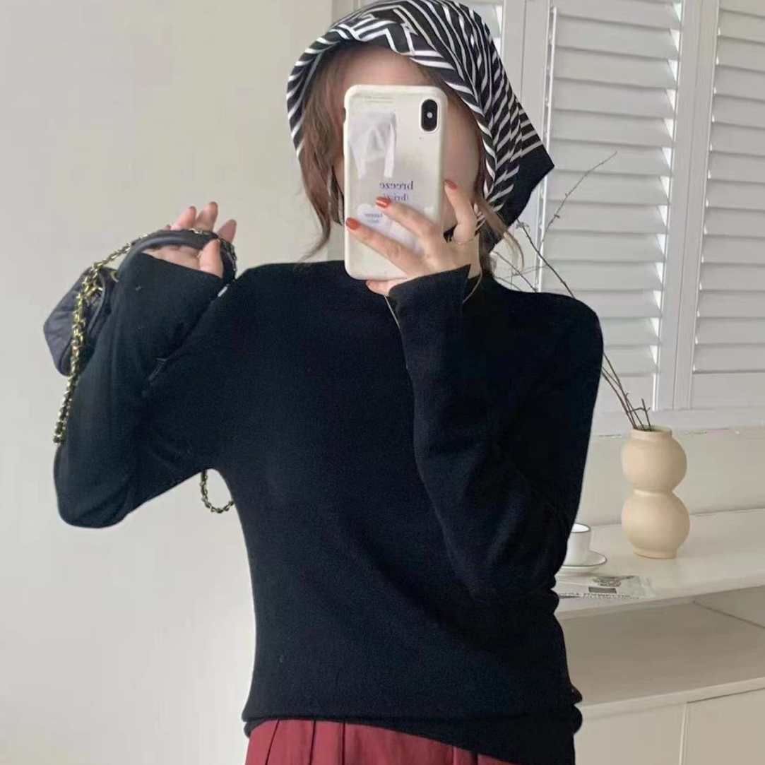 女装针织衫修身型毛衣保暖常显瘦百搭时尚