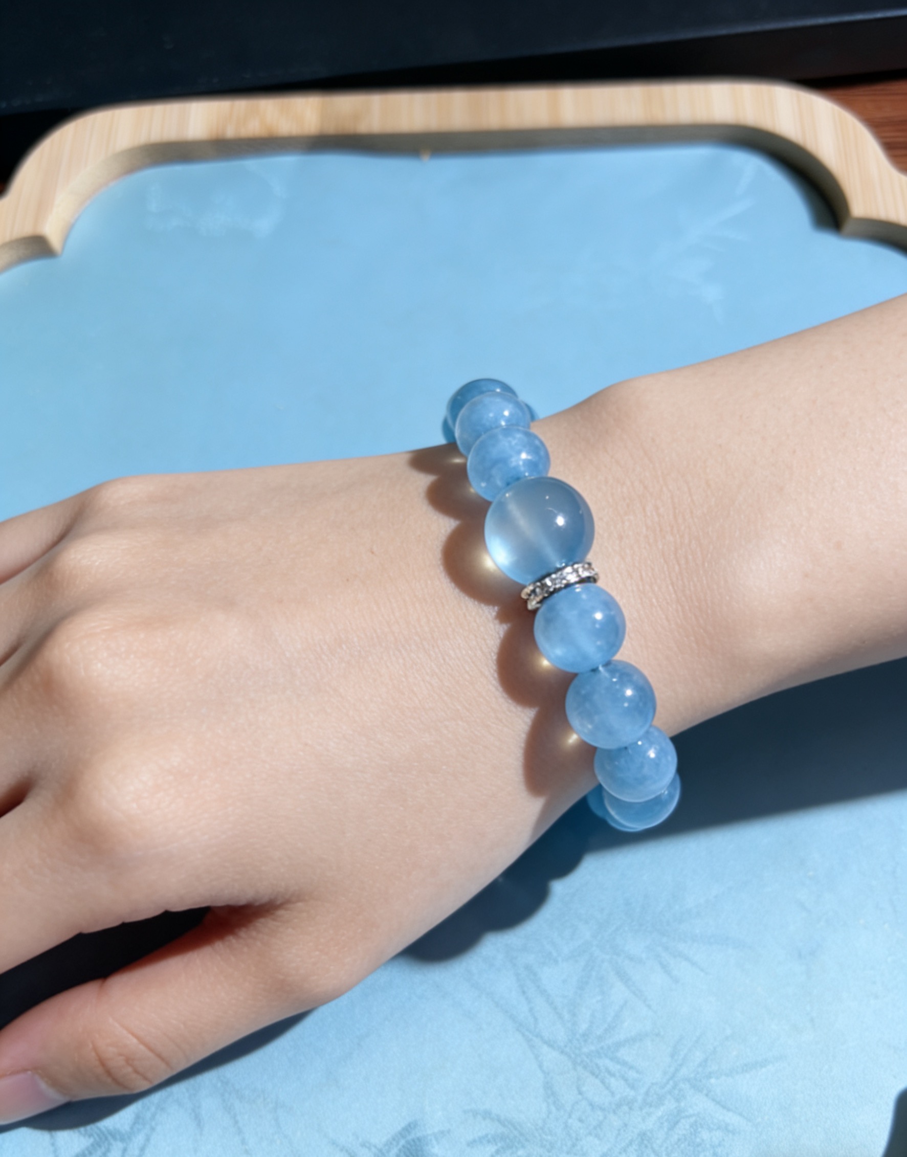 121303海蓝宝DIY手串