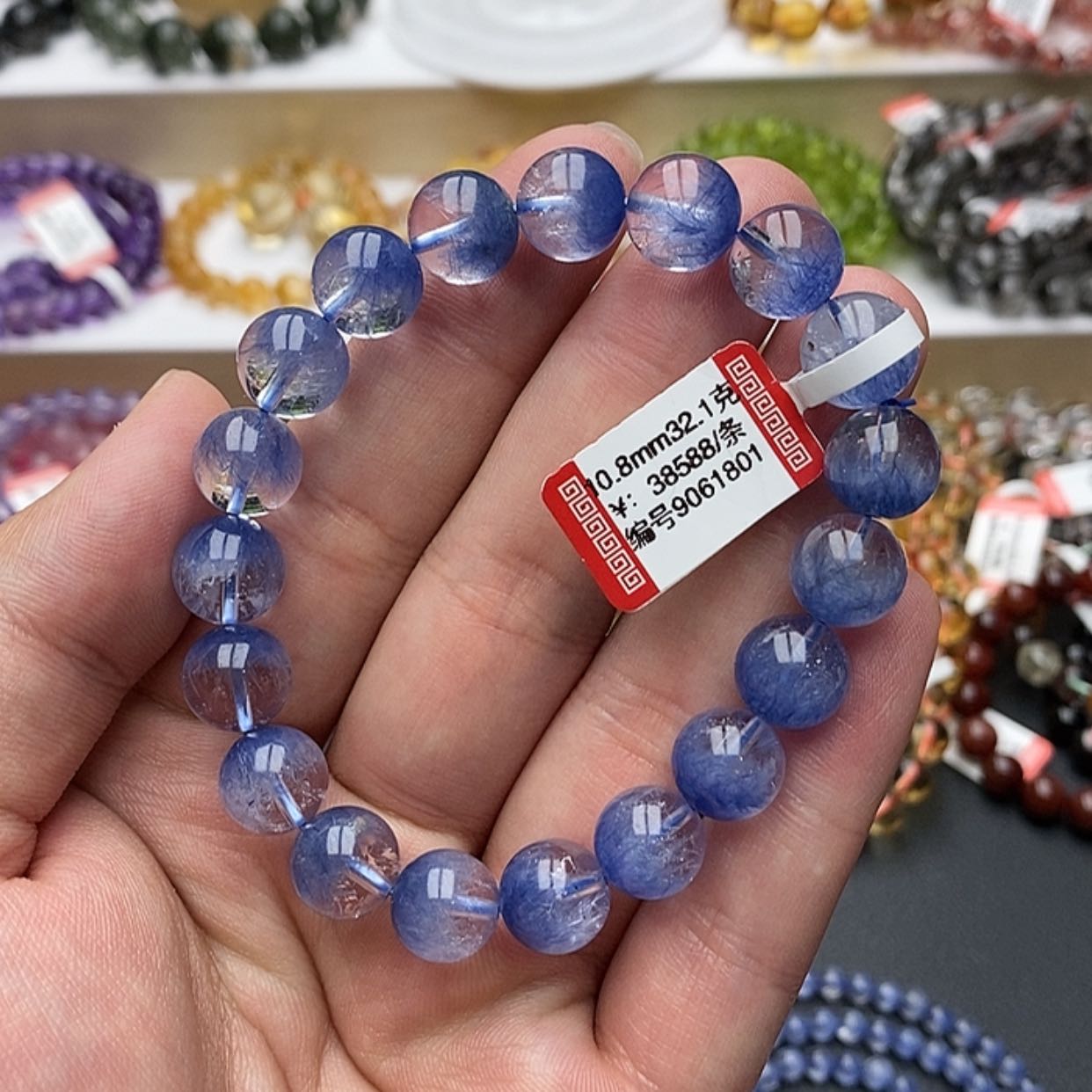 【闪购商品】发晶手链未镶嵌收藏级蓝线