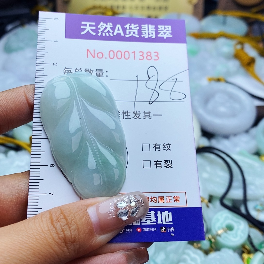 翡翠未镶嵌毛衣链1383