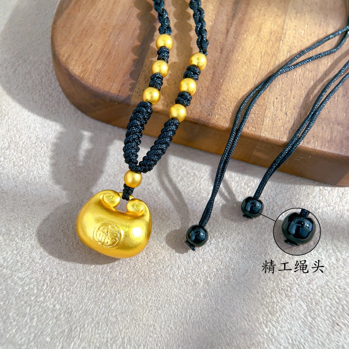 铜合金吊坠 HEMEI/赫美轻奢 小胖福吊坠项链