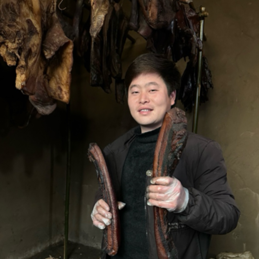 四川柏树枝烟熏五花腊肉