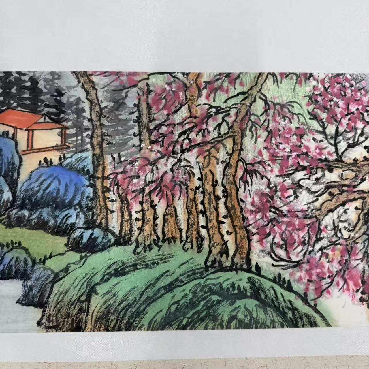 沈石田绘画0.5pc山水+书法
