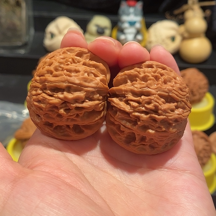 ?****?文玩核桃41尺磨盘狮子头