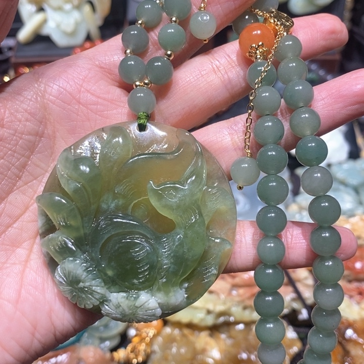 岫玉毛衣链未镶嵌