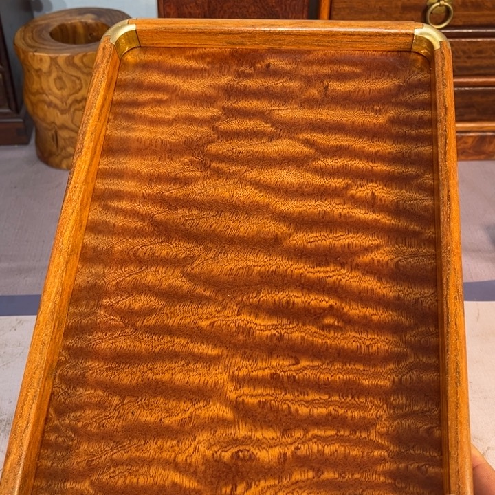 木缅甸花梨独板托盘