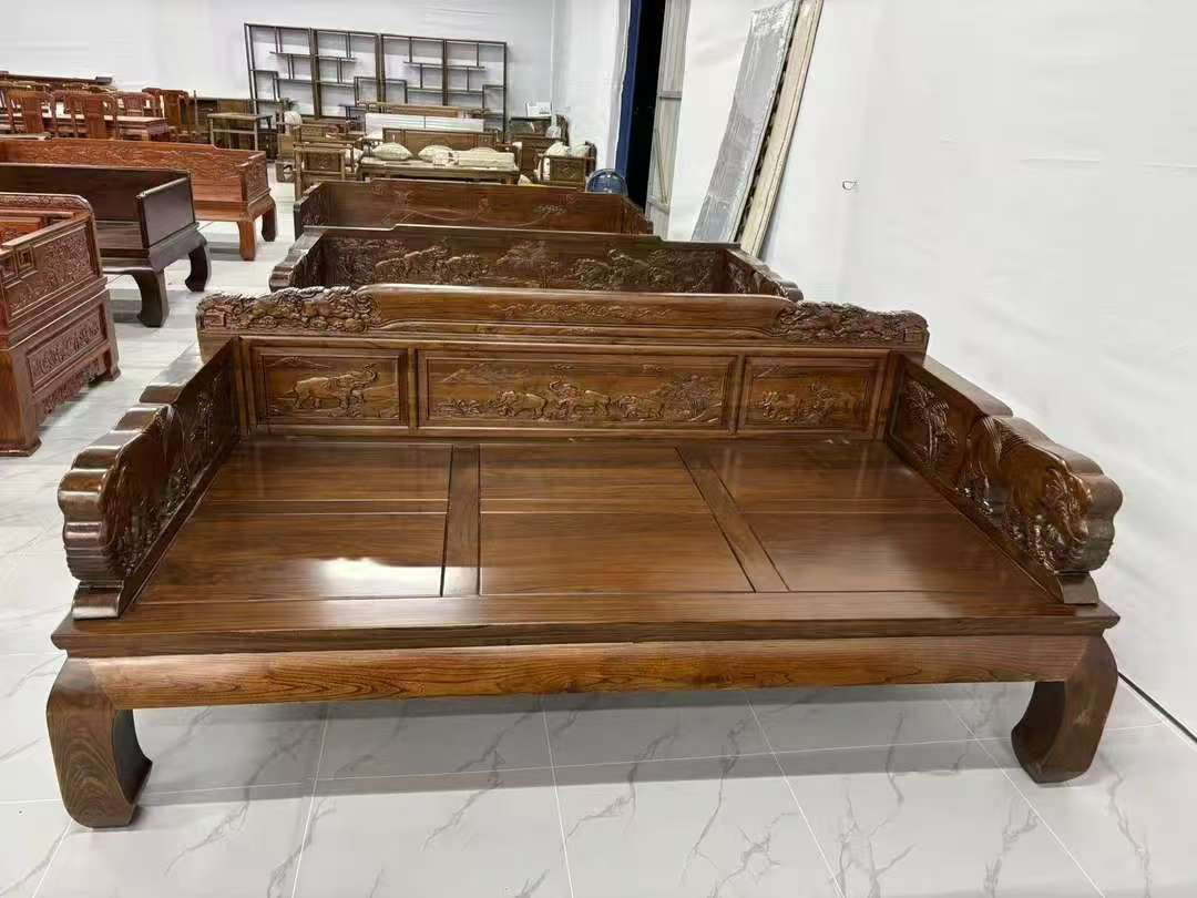 （新款）北方榆木大象款罗汉床