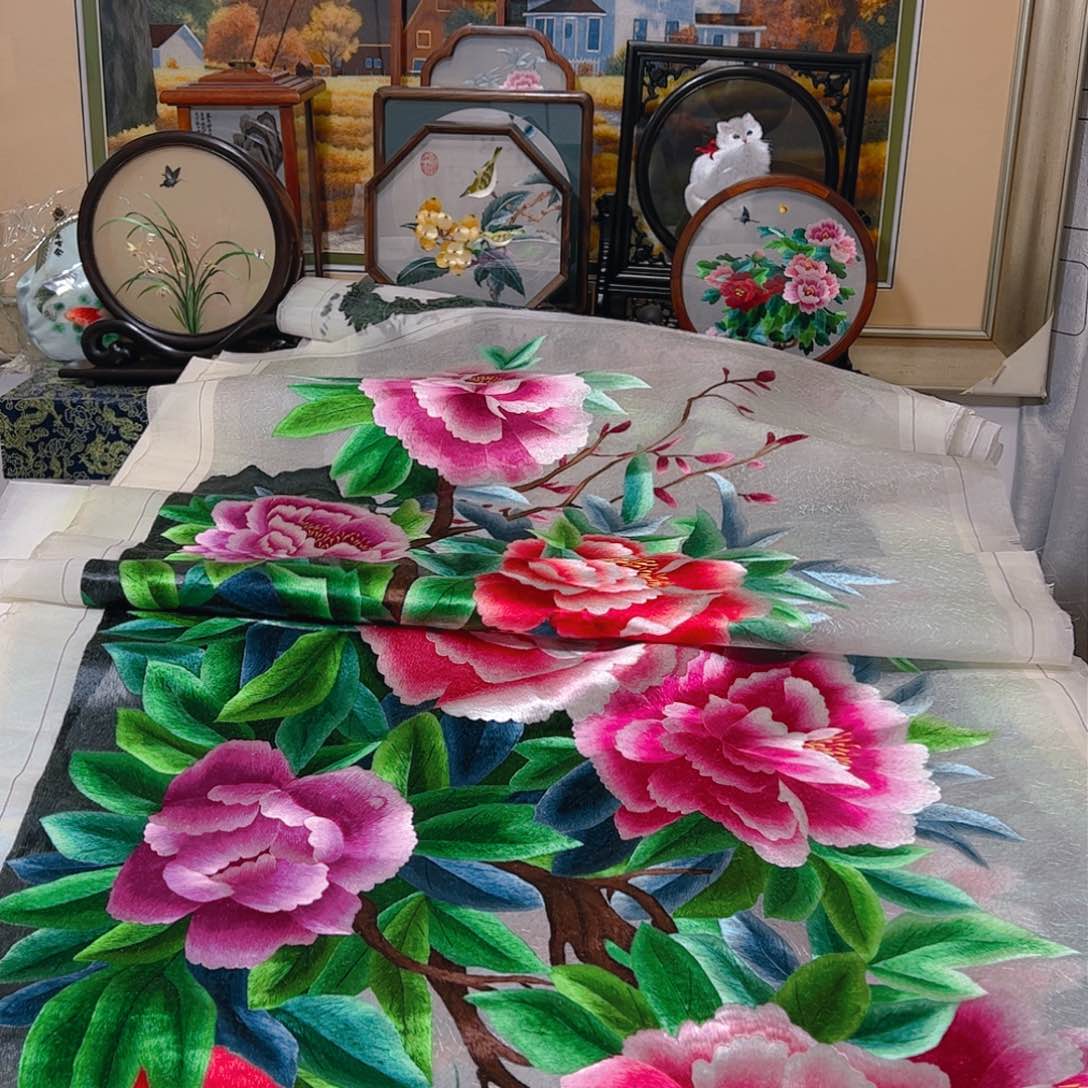 刺绣纯手工刺绣画