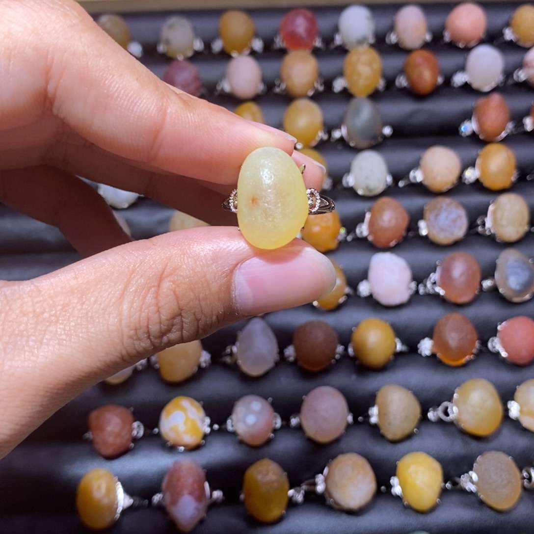 十***月玛瑙/玉髓合金戒指