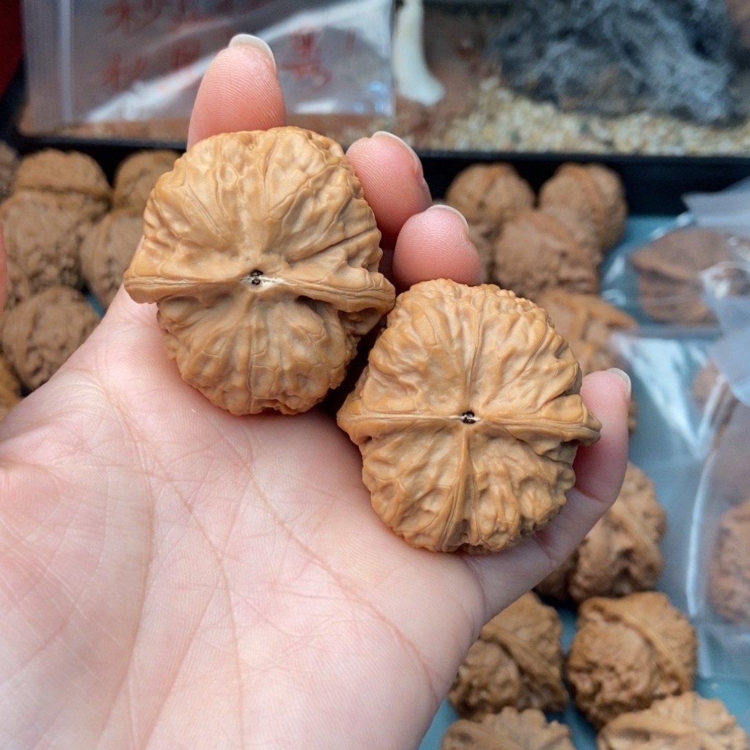 把件文玩核桃红方印3