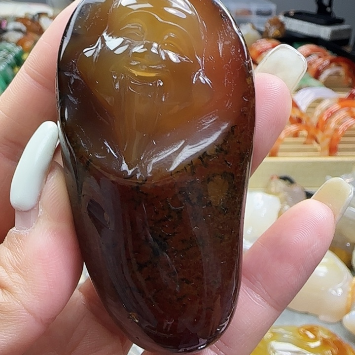 玛瑙/玉髓合金手把件