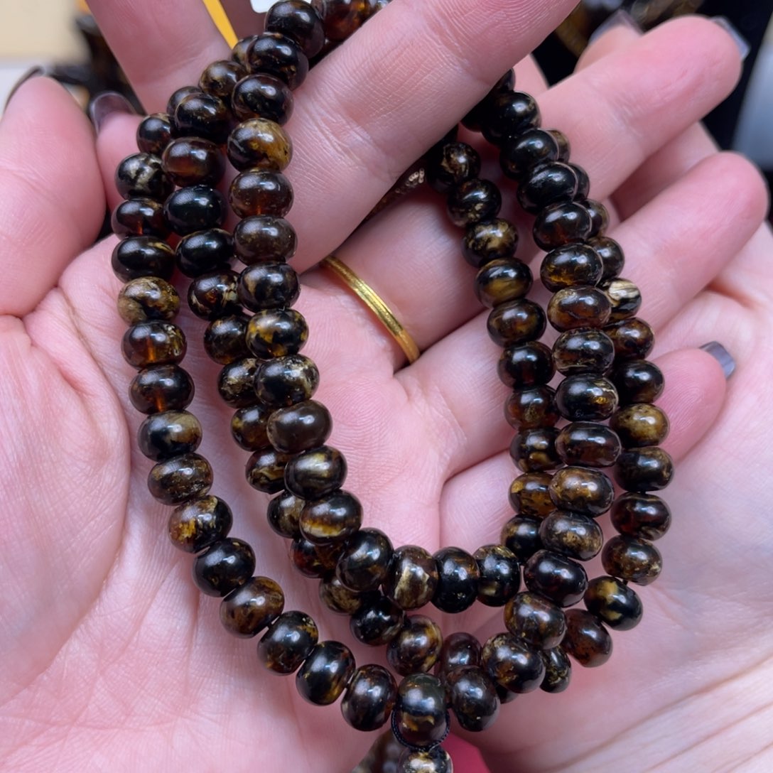 琥珀手链未镶嵌8m+翳珀花珀108