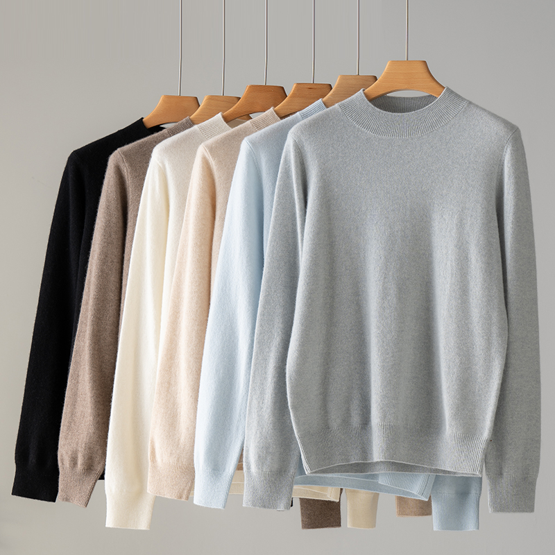 纯山羊绒女半高领605