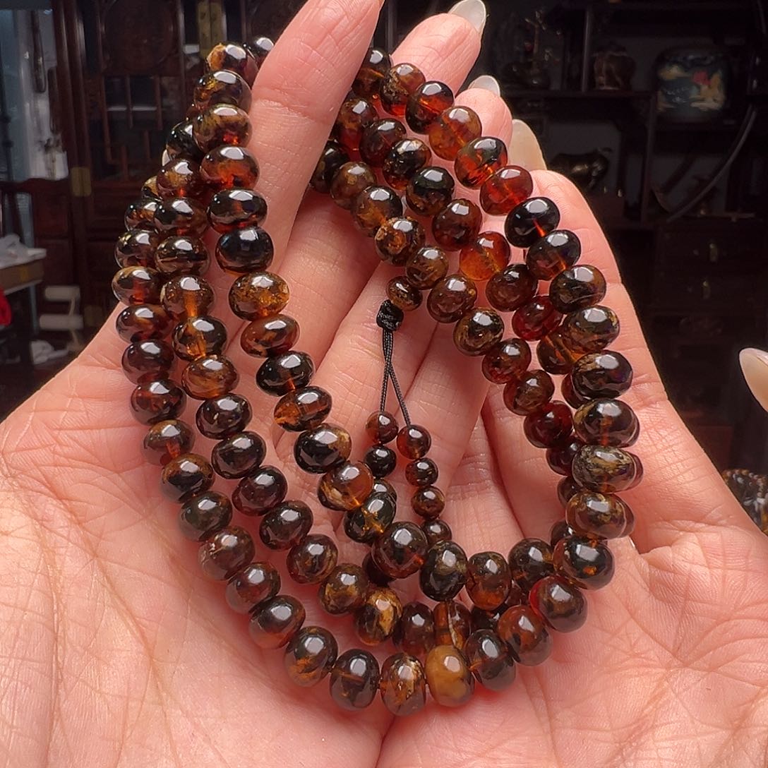 琥珀裸石未镶嵌抚顺琥珀20418。8mm