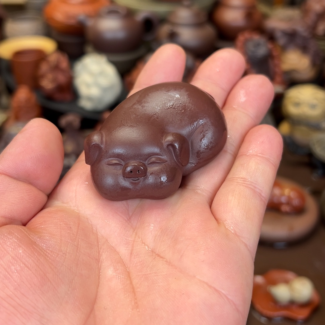 茶宠紫砂紫砂茶宠福猪
