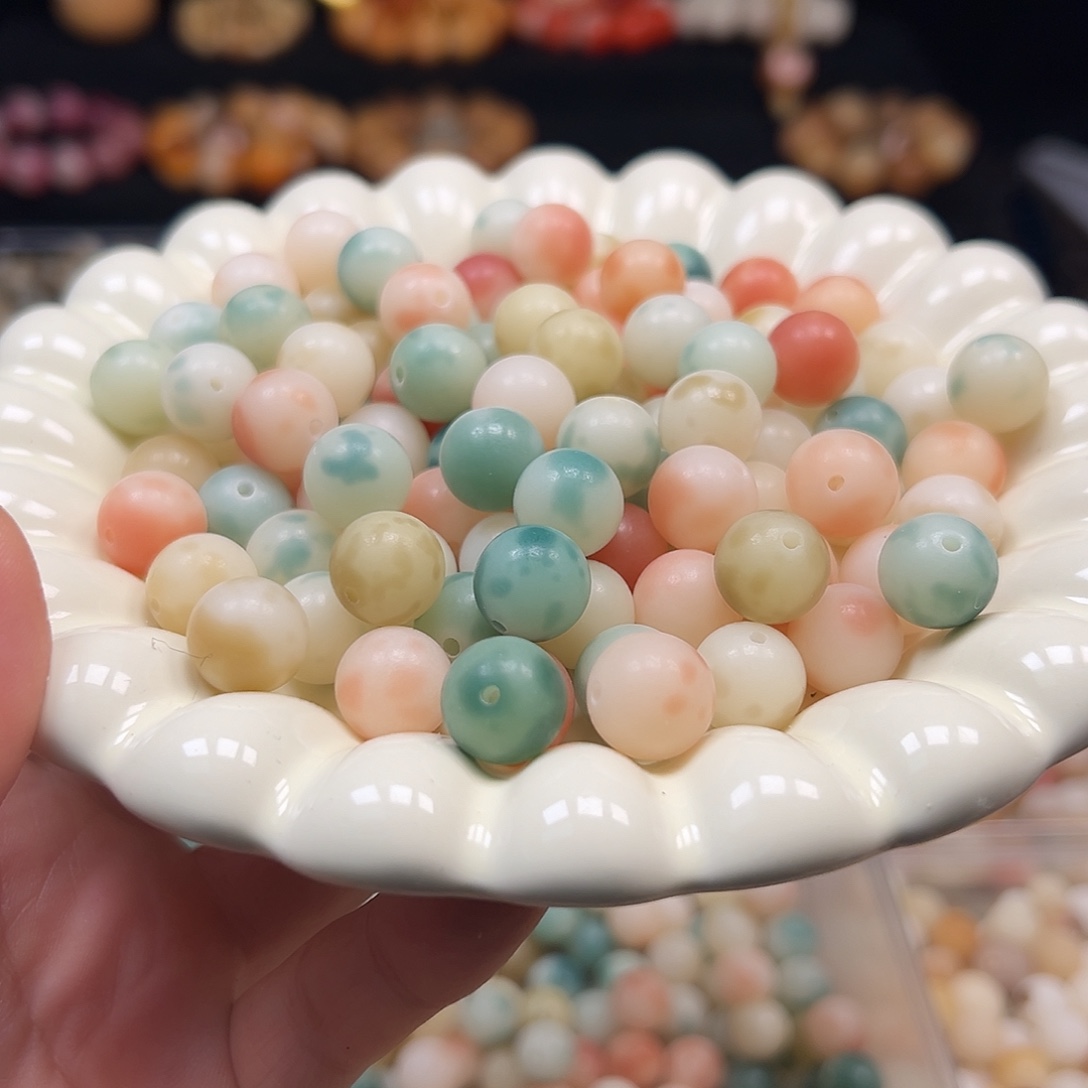 菩提根/象牙果手串卡12非料花皮圆110颗