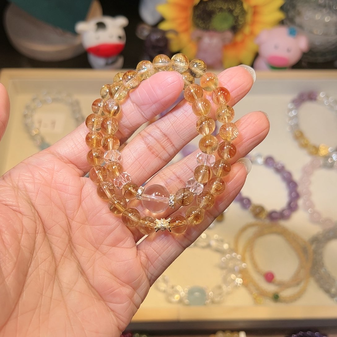 水晶手链未镶嵌黄