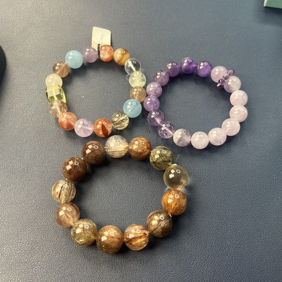 合成金属手链 【直播专属，随机发货】水晶玛瑙宝石▪DIY设计手串