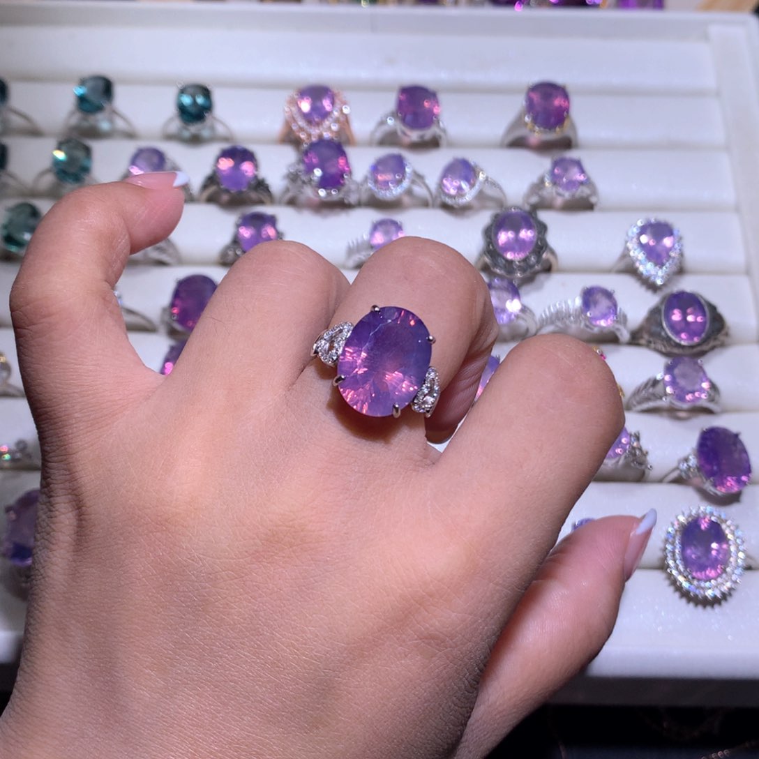 【闪购商品】银S925镶嵌戒指水晶承*戒指