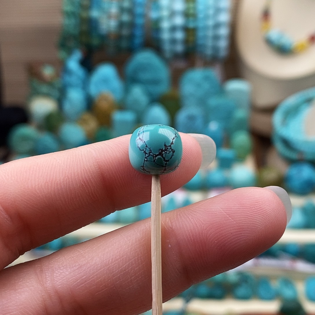 未镶嵌绿松石珠宝奇石10*9