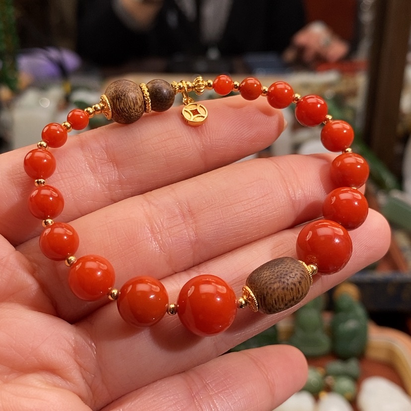 【闪购商品】银S925镶嵌手链南红玛瑙