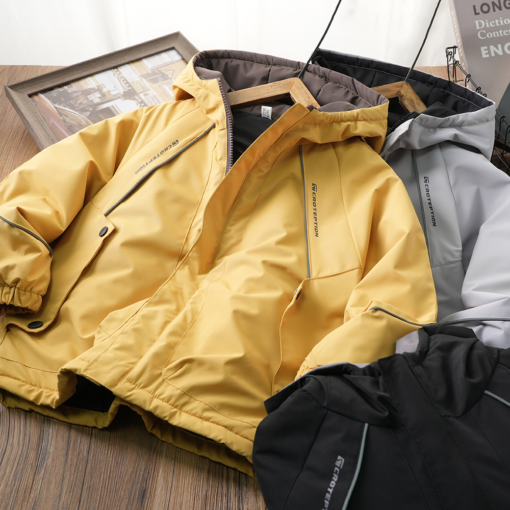 儿童拼接韩版棉服25冬新款中大童夹棉加厚棉服防水保暖户外2538
