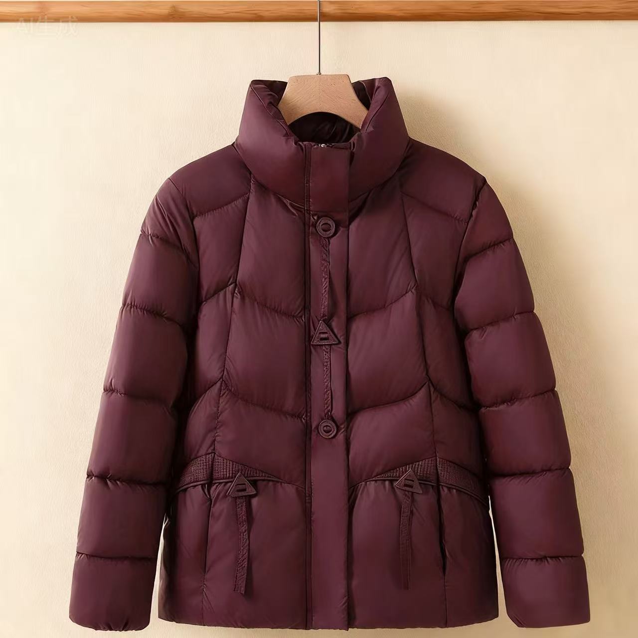 冬季时尚2025新款洋气加厚保暖小个子休闲立领棉服百搭外套