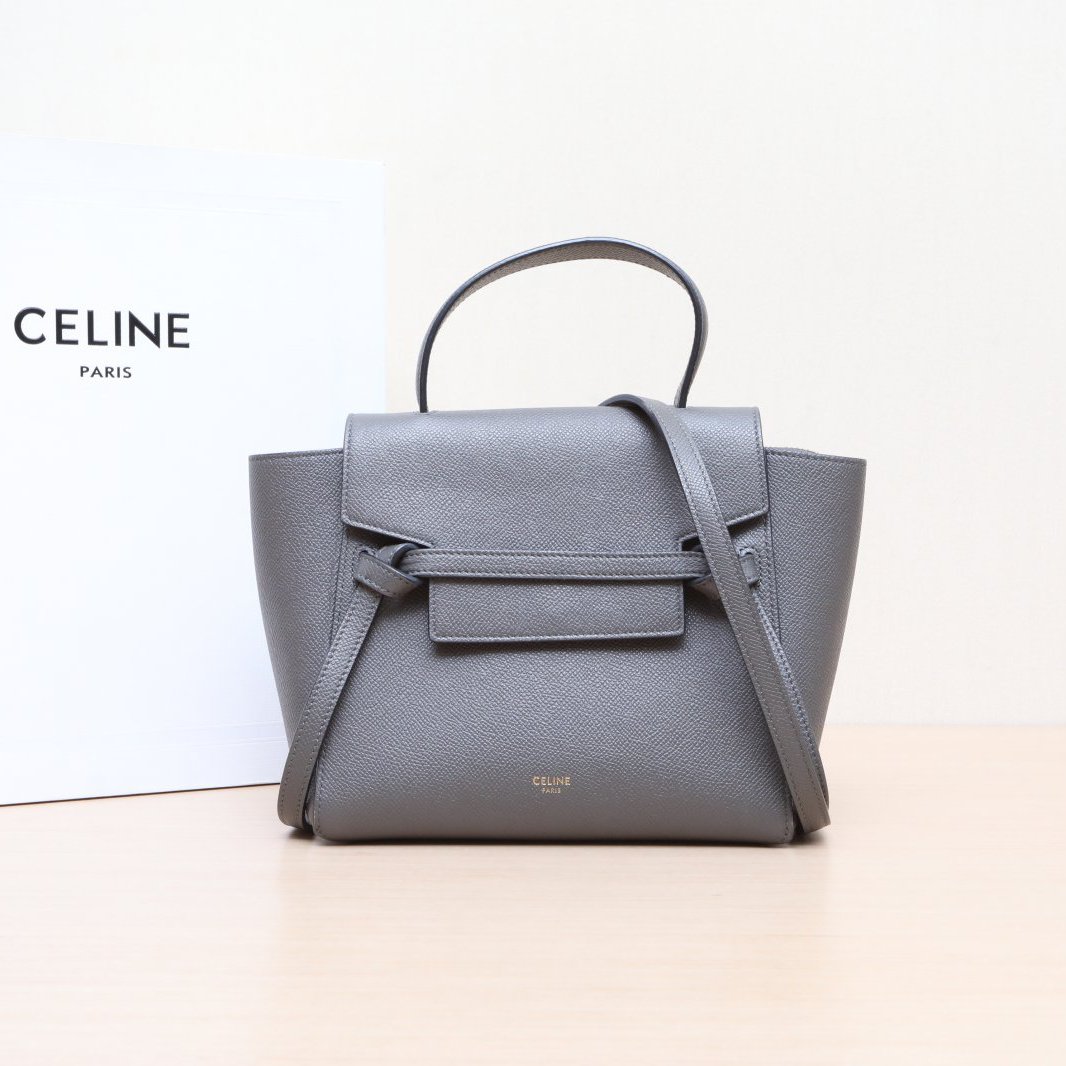 95新 Celine/思琳 单肩包鲶鱼包20 灰色 P205336968