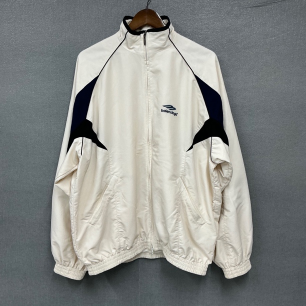 90新 Balenciaga/巴黎世家 3B刺绣logo拼接夹克外套/xxs码