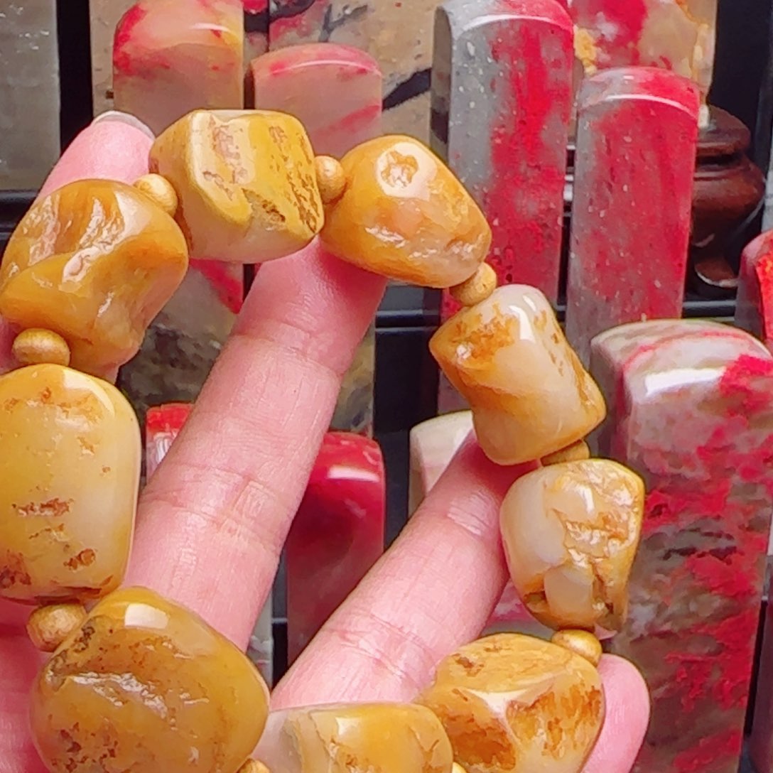 昌化石田黄石手串