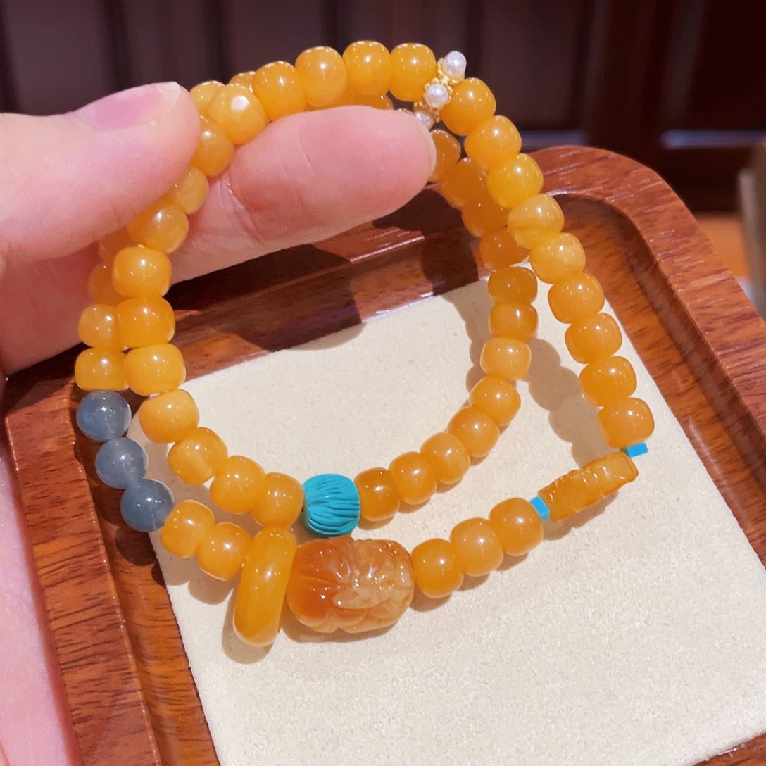 蜜蜡手链未镶嵌手串