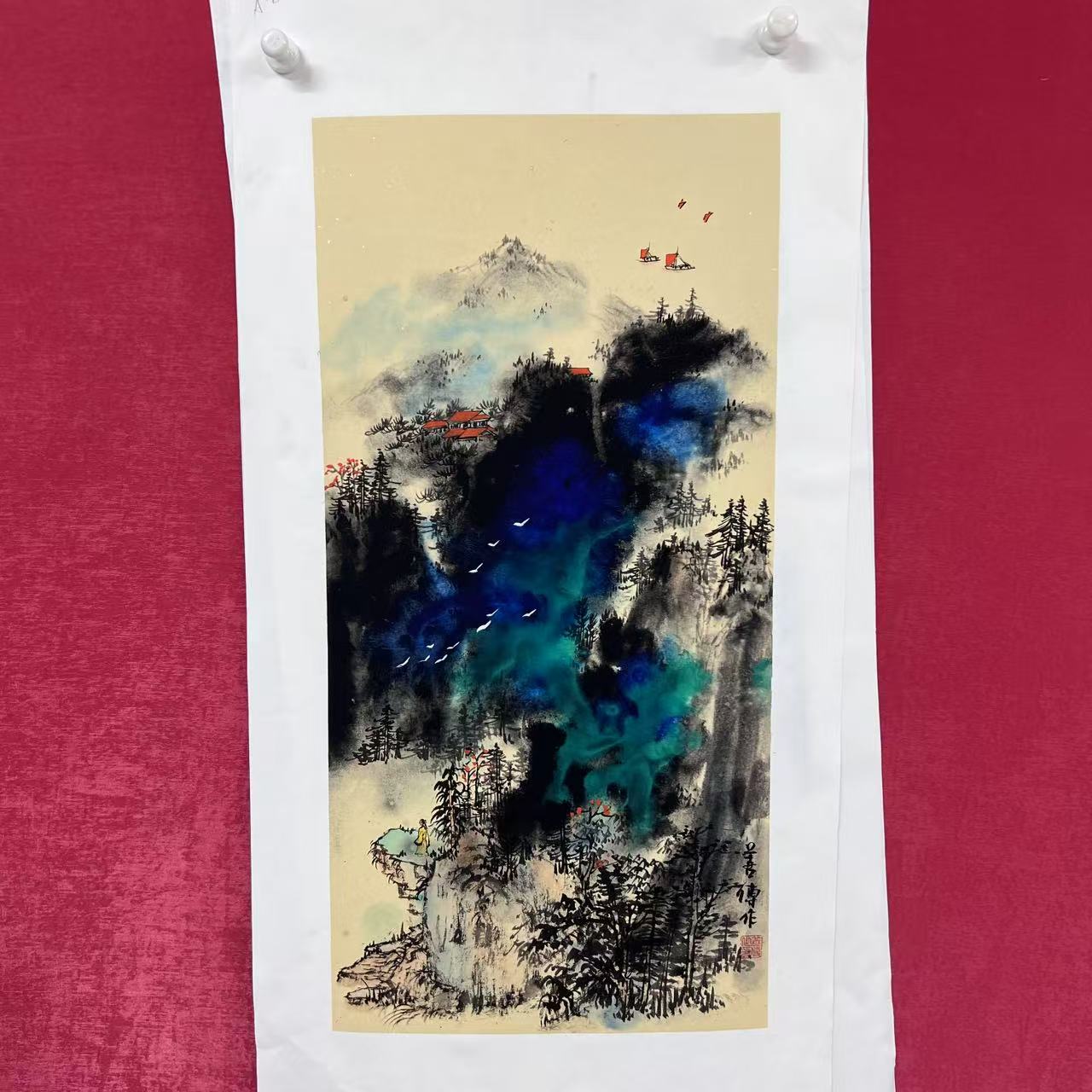 A2刘善传二平尺山水画