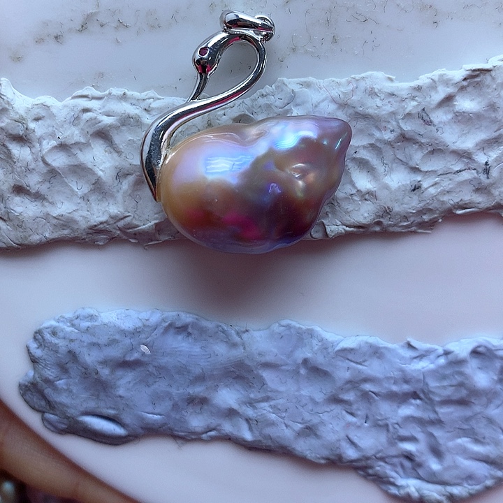 淡水珍珠耳饰银S925镶嵌