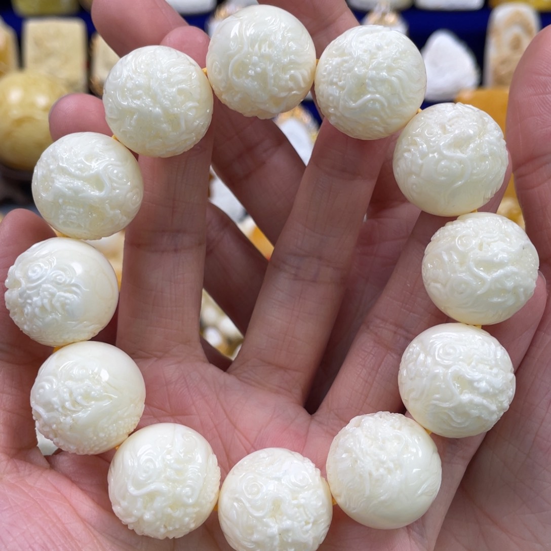 蜜蜡裸石未镶嵌琥珀蜜蜡手串卡20mm