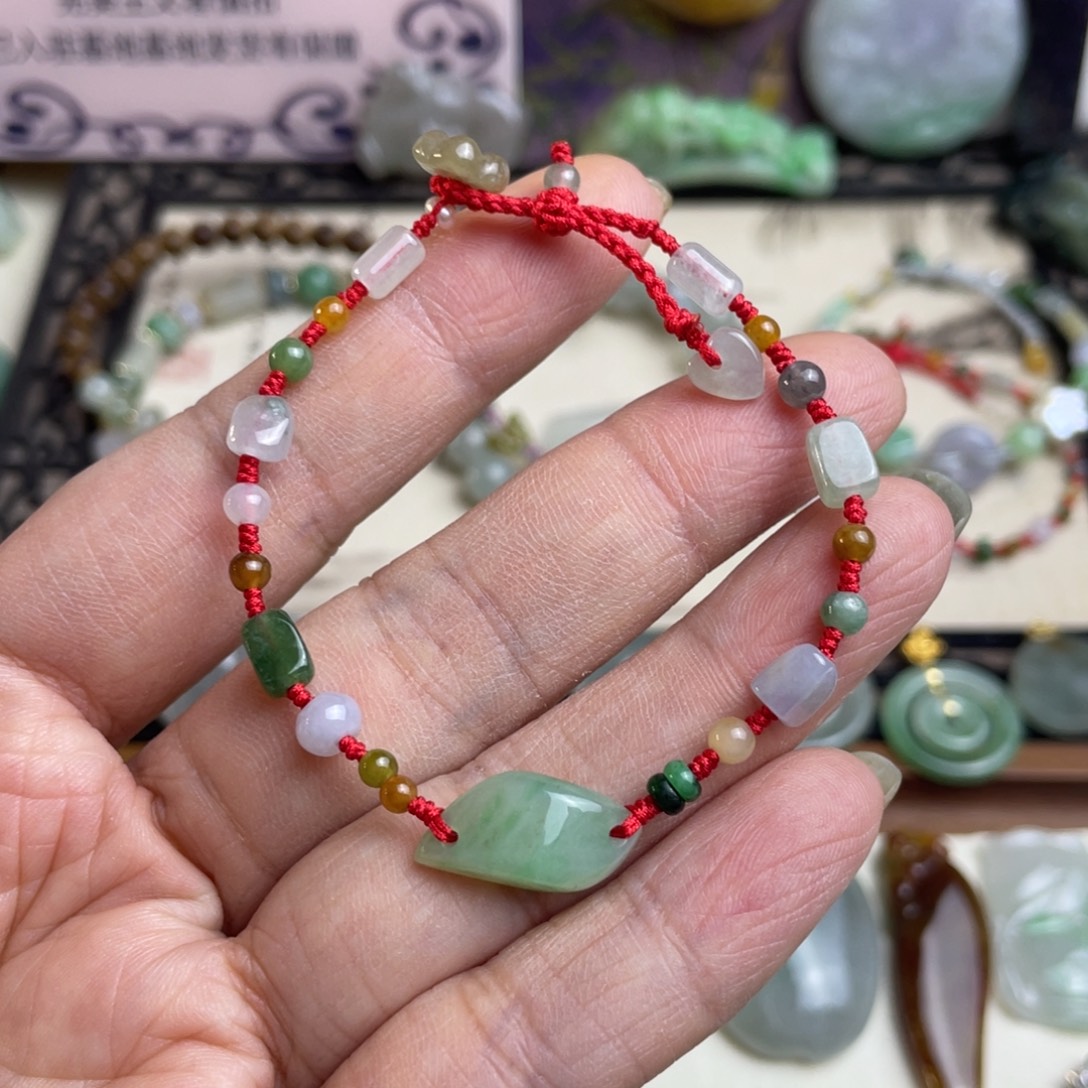 翡翠未镶嵌手链设计款手链