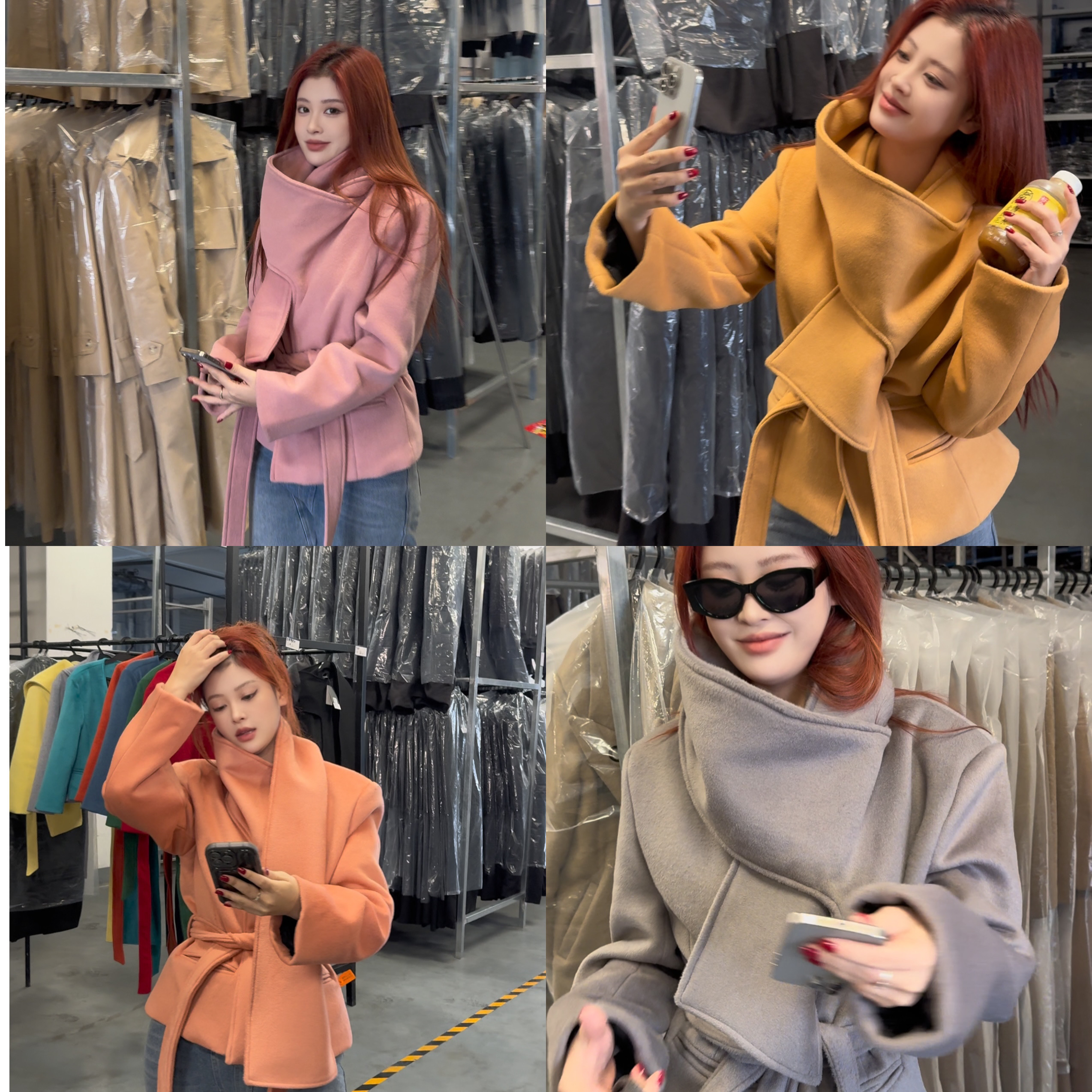 C-W轻奢时尚休闲秋冬双面羊毛短款#3533