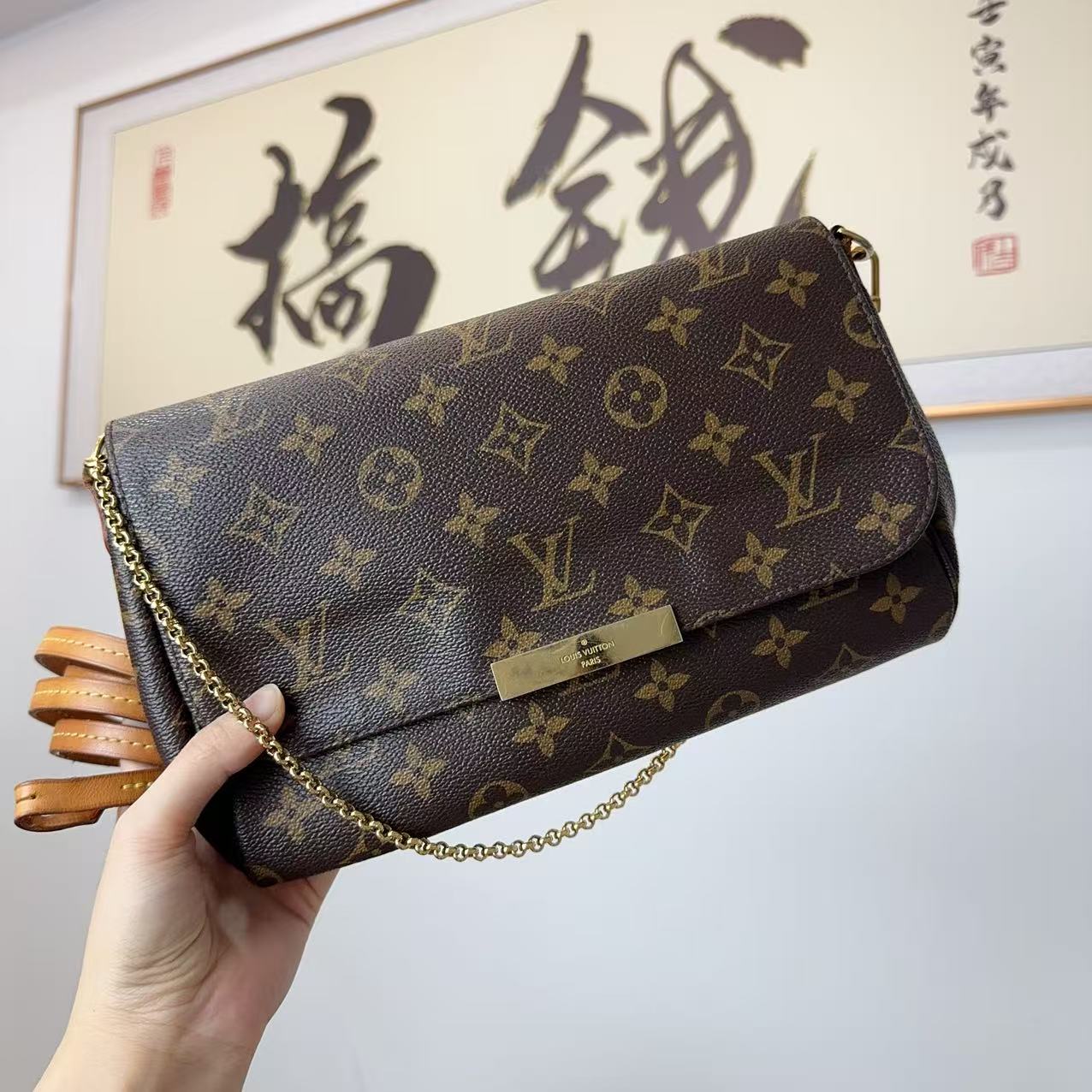 95新 LouisVuitton/路易威登 JM/老花挚爱单肩斜挎包