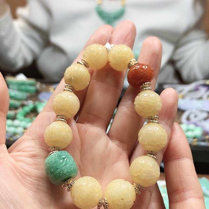 翡翠手链未镶嵌手串