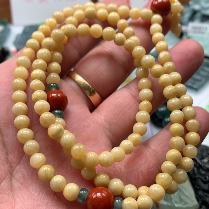 翡翠颈饰未镶嵌保真天然a货翡翠