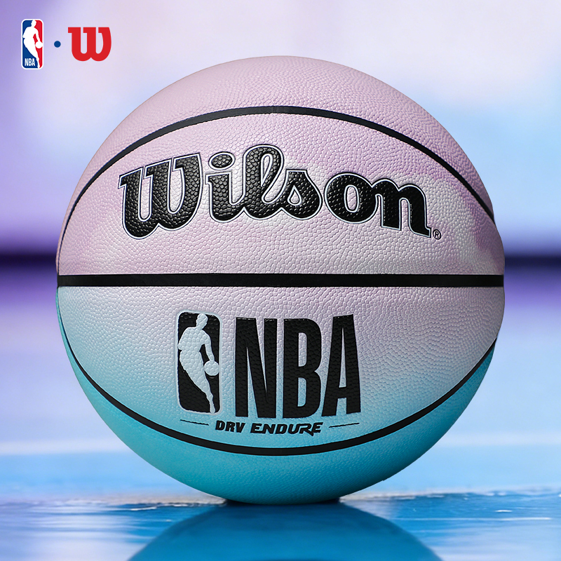 Wilson/威尔胜NBA联名篮球潮流扎染流光配色耐磨7号PU室内外蓝球