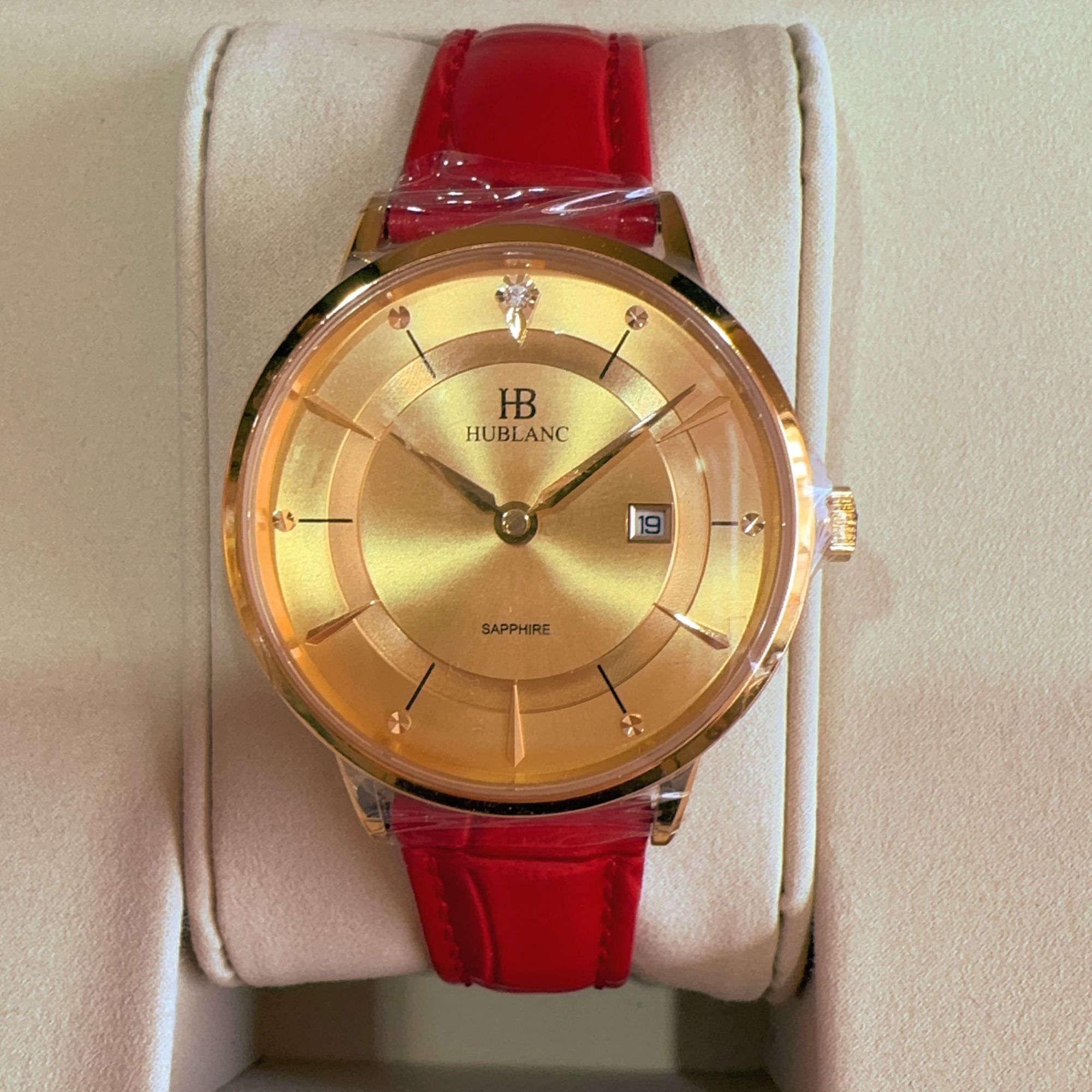 女士气质黄金手表高端进口瑞士石英机超薄防水百搭真皮100%纯金表